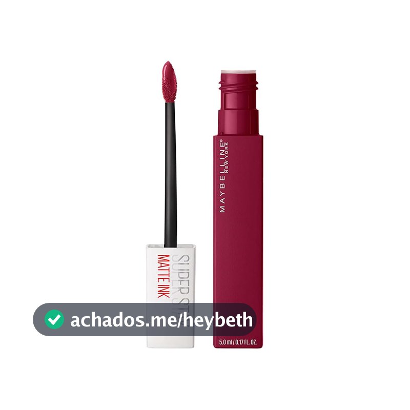 Maybelline SuperStay Matte Ink Batom Líquido Matte Longa Duração 16H com Aplicador Preciso, Não Transfere e Cor Intensa, Acabamento Matte Confortável, Cor 115 Founder Marrom Terracota, 5ml