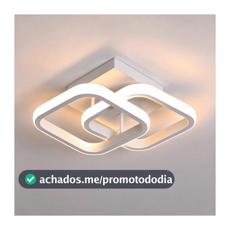 Luminária de Teto LED 24W Alumínio, 3 Cores 3000K-6000K, 80 lm/W