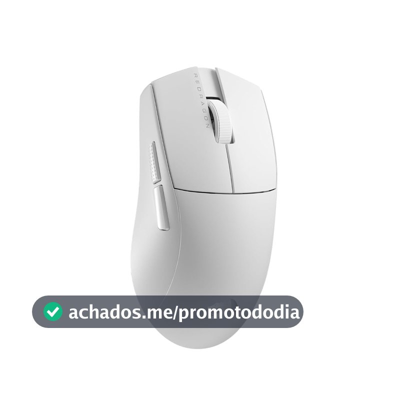 Mouse Gamer Redragon King Pro Branco Pixart PAW3395 26000DPI M916W-PRO-1K
