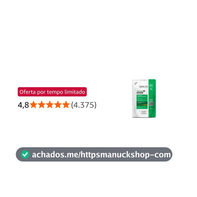 Vichy, Dercos Shampoo Anticaspa Intensivo para Cabelos Secos