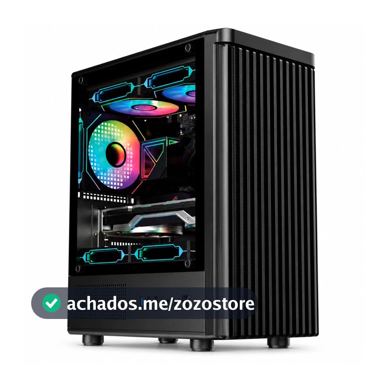 Gabinete Gamer GB1727 Mid Tower Micro-ATX com 3 Fans RGB