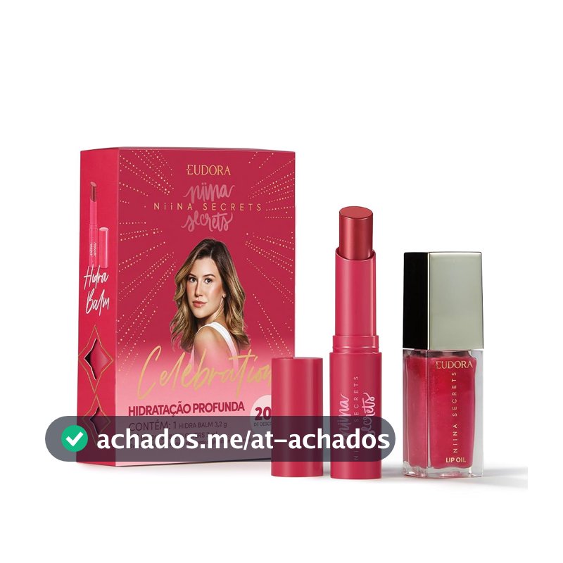 Eudora Niina Secrets Celebration Hidra Balm 3,2g + Lip Oil Shine Flowers 7ml