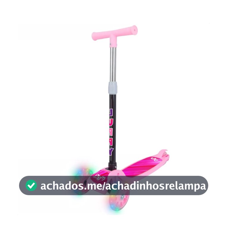 Patinete Infantil Dobrável 3 Rodas Led Luppy Maxi Toys