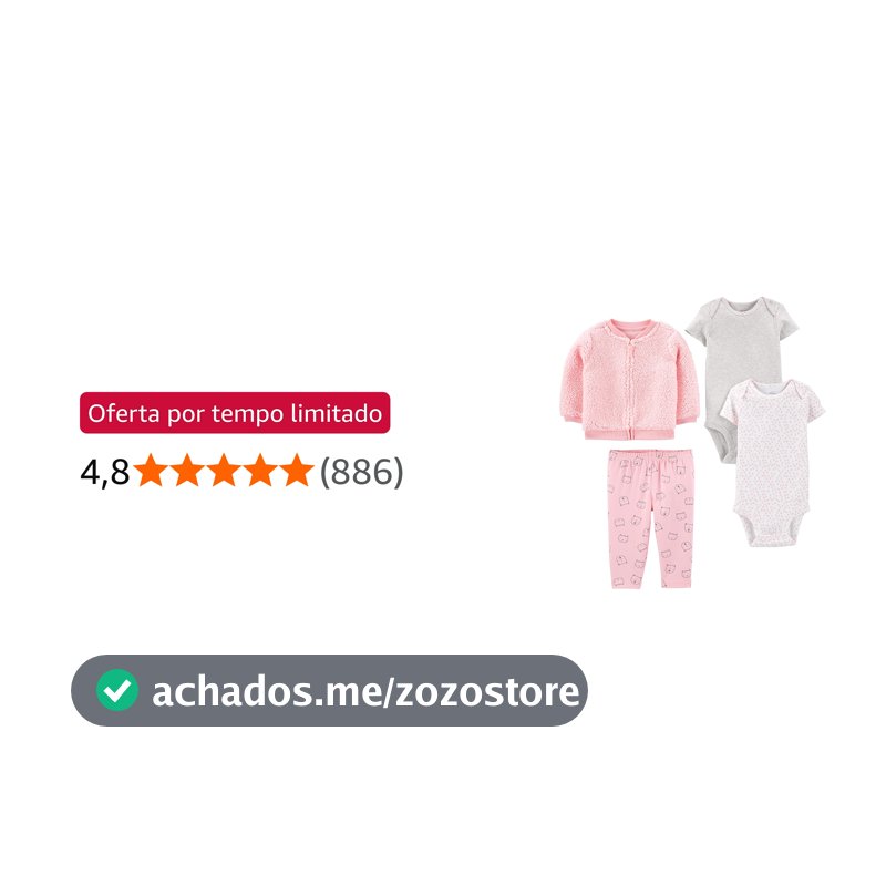 Conjunto de enxoval Conjunto de jaqueta, calça e body de 4 peças Simple Joys by Carter'sMeninas
