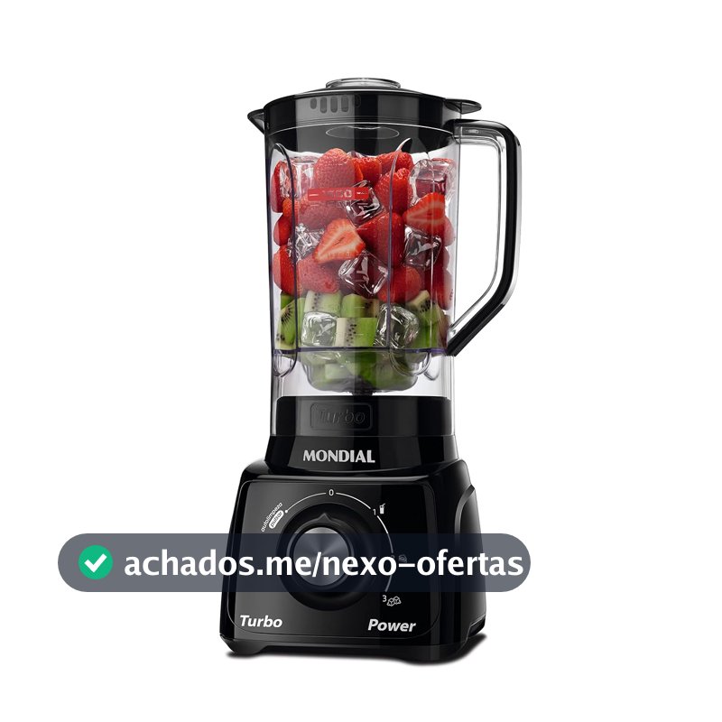 MONDIAL Liquidificador Turbo Power, Preto, 550W, 110V - L-99 FB