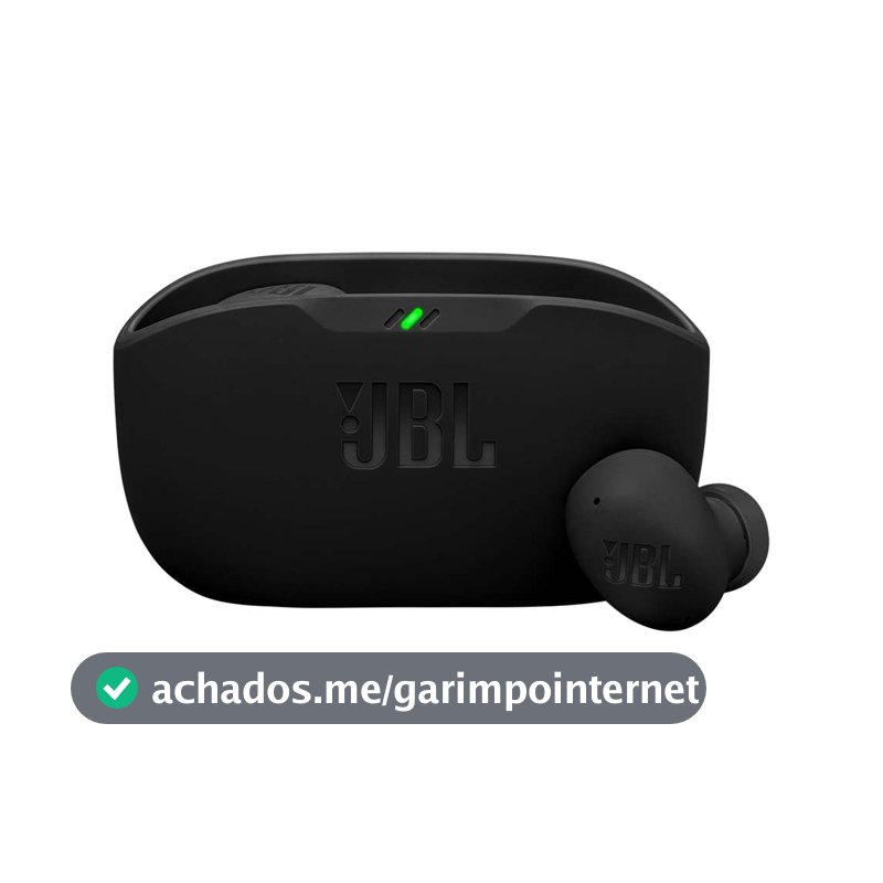 Fone de Ouvido Sem Fio, JBL, Bluetooth, Wave Buds 2, Intra Auricular, Sem Fio, Resistente À Água e Poeira - Preto