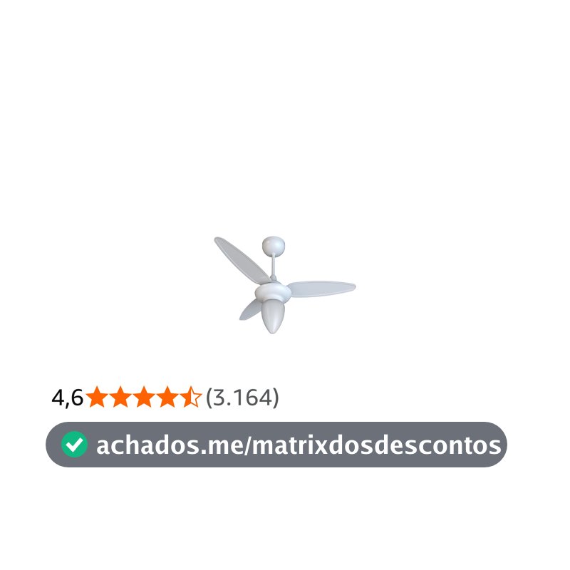 Ventisol Ventilador de teto wind br 3p inj branco c/r inverter bivolt