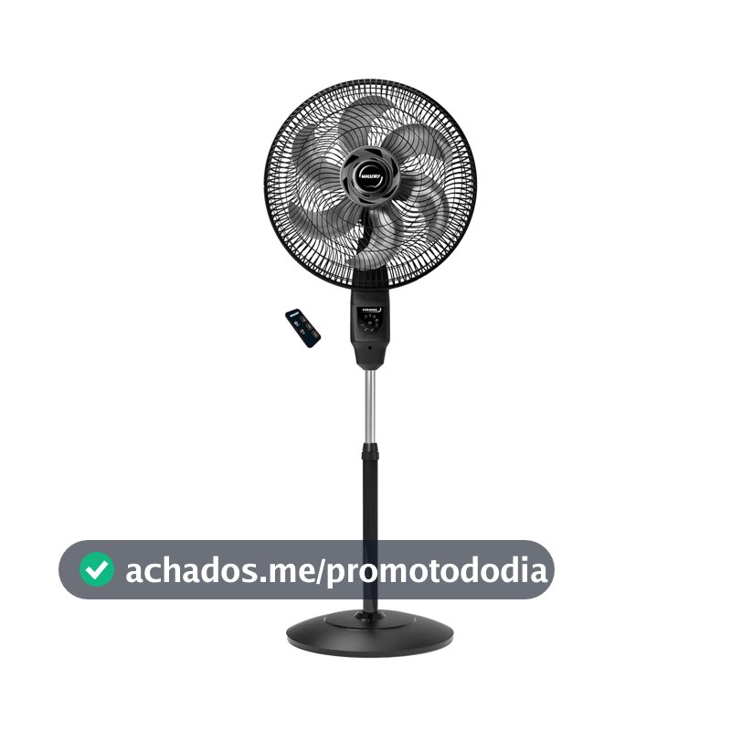 Ventilador de Coluna Mallory Chronos 140W, Silencioso, Com Controle Remoto, Hélice de 6 pás, Auto Desligamento Programável de até 7 Horas- PR – GR - 220V