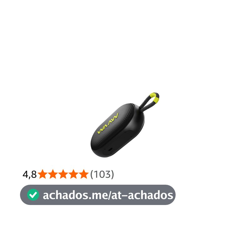 WAAW by ALOK Caixa de Som Bluetooth ME 110 12 Horas de Reprodução, Resistente à Água com Alça Integrada