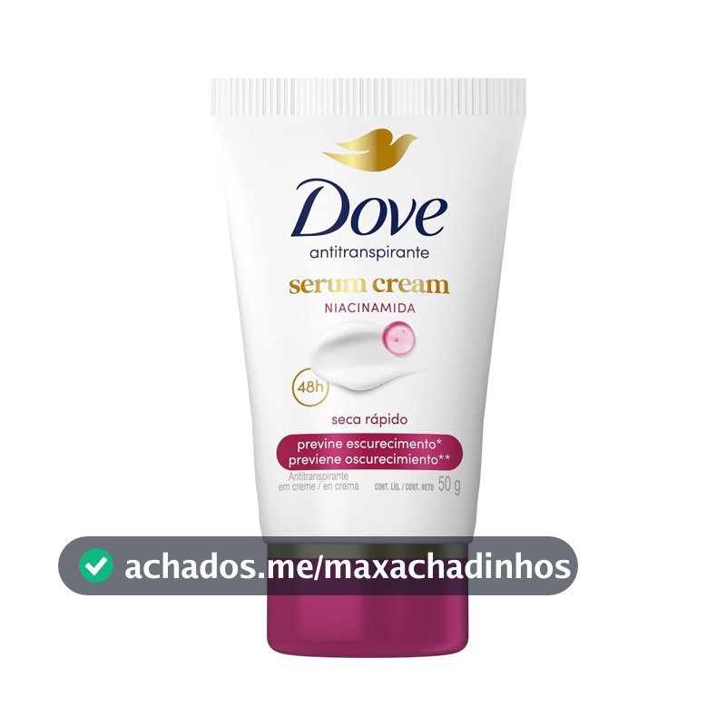 Dove Desodorante Antitranspirante em Creme Previne Escurecimento 50 G