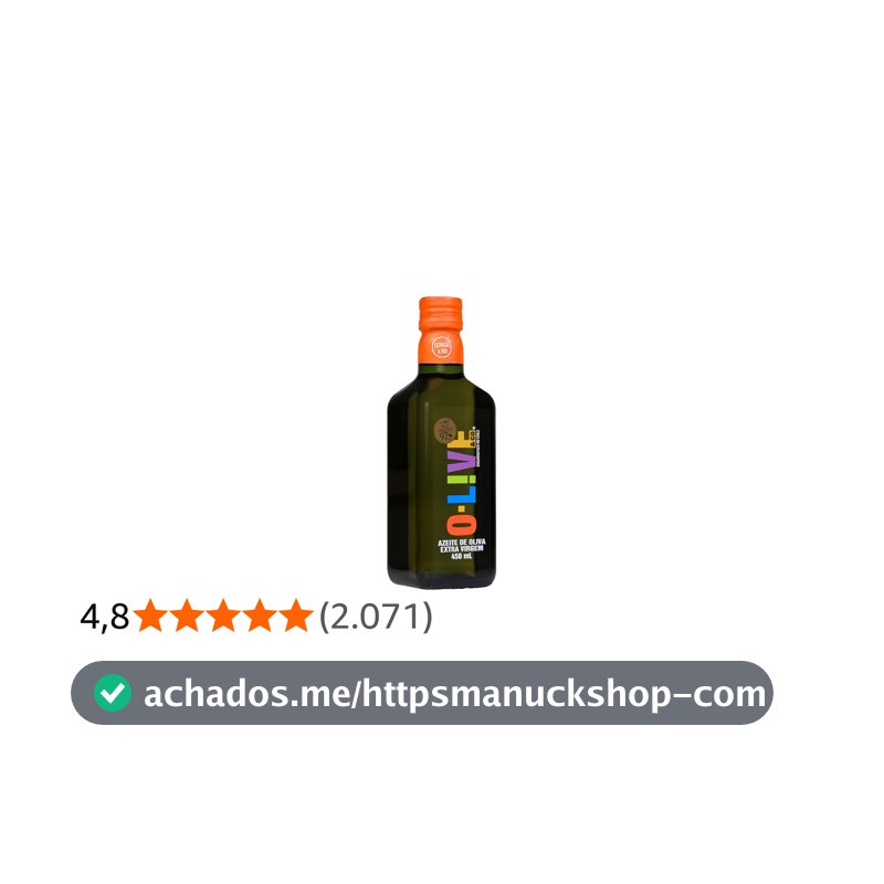 O-LIVE & Co, Azeite de oliva extra virgem, Chileno, vidro, 450ml