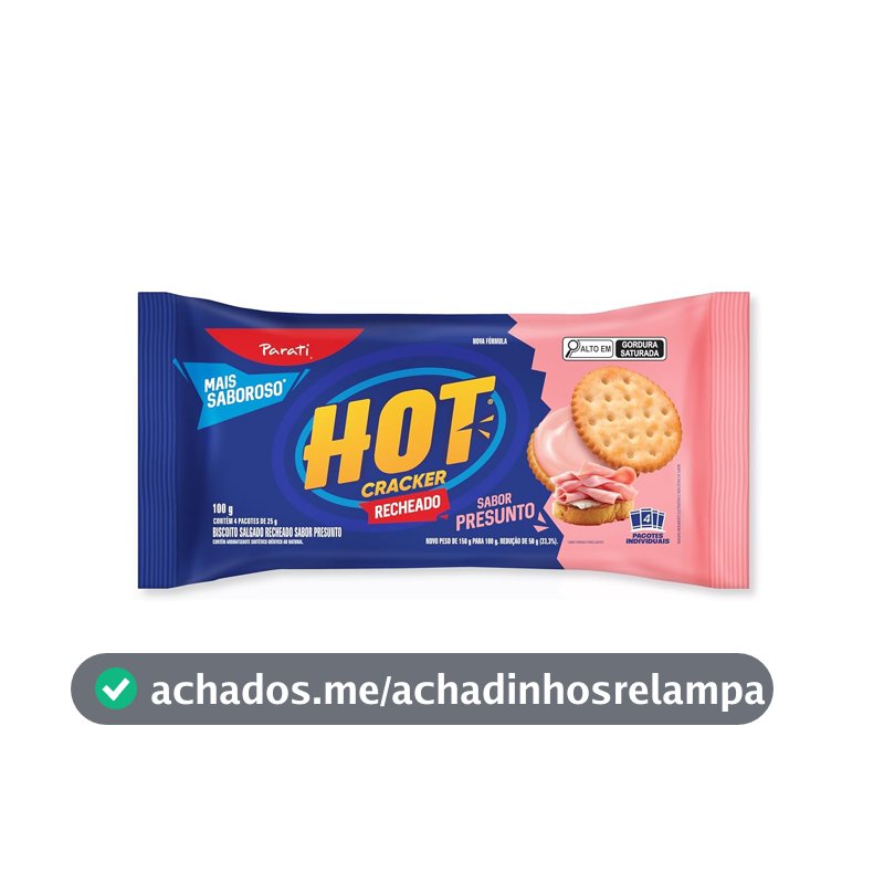 Biscoito Recheado Hot Cracker Presunto 100g