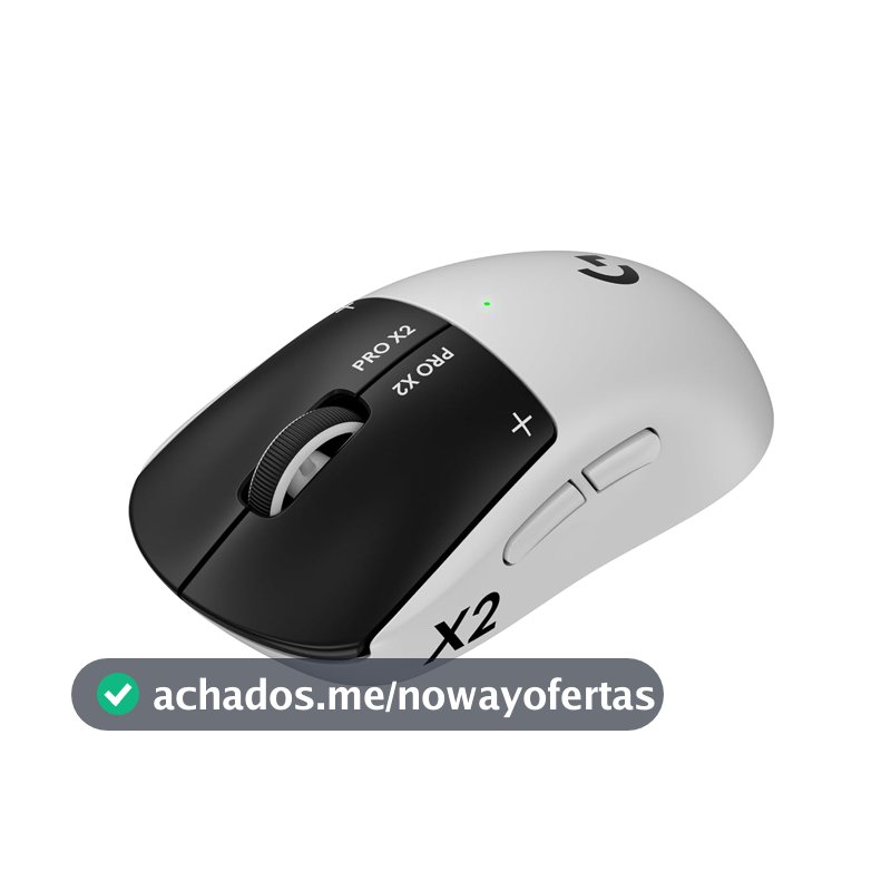 Mouse Gamer Sem Fio Logitech G PRO X2 SUPERSTRIKE LIGHTSPEED, Desempenho Ultra-rápido, Ultraleve (61 g), Cliques táteis personalizáveis, Carregamento USB-C - para PC/Mac/Notebook