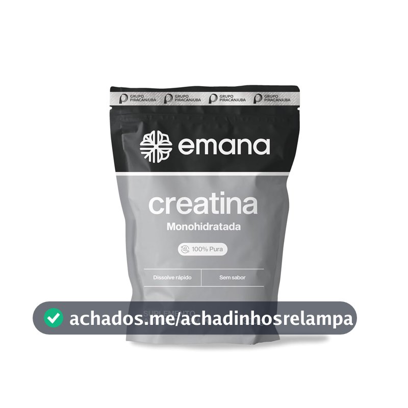 Emana Creatina Monohidratada 100% Pura Sem Sabor Micronizada - 300g