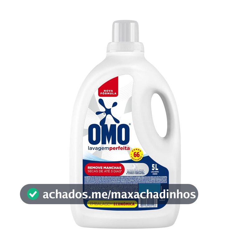 Omo Sabão Líquido Lavagem Perfeita 5l - Tampa pode Variar