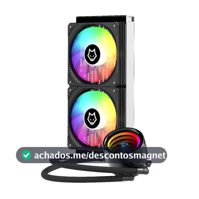 Water Cooler Husky Glacier, Iluminação ARGB, 240mm, AMD e Intel, Preto - HWT600PT
