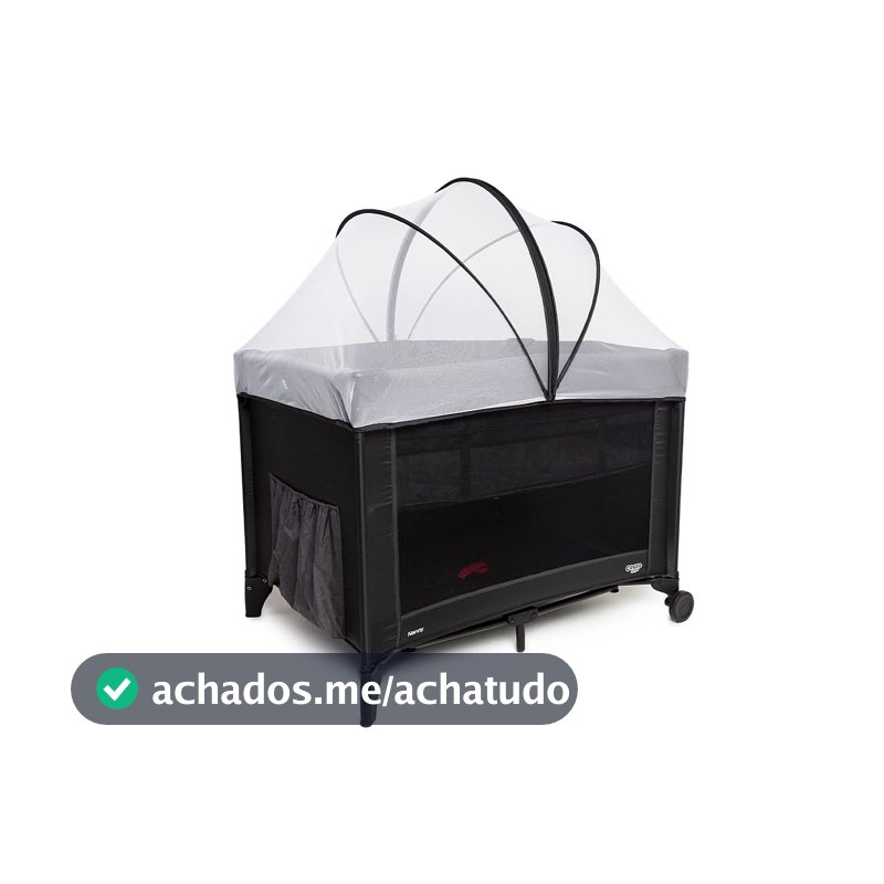 Berço Cosco Kids, Nanny, 0 a 18kg, Preto Mescla