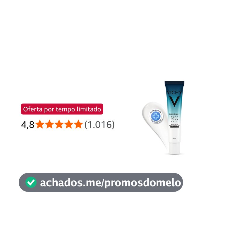 Creme Facial Hidratante Vichy Minéral 89 Ácido Hialurônico 72h 40ml