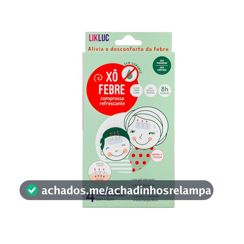 Likluc Xô Febre - compressas refrescantes para alivio da febre, Azul Oceano, Tamanho Único