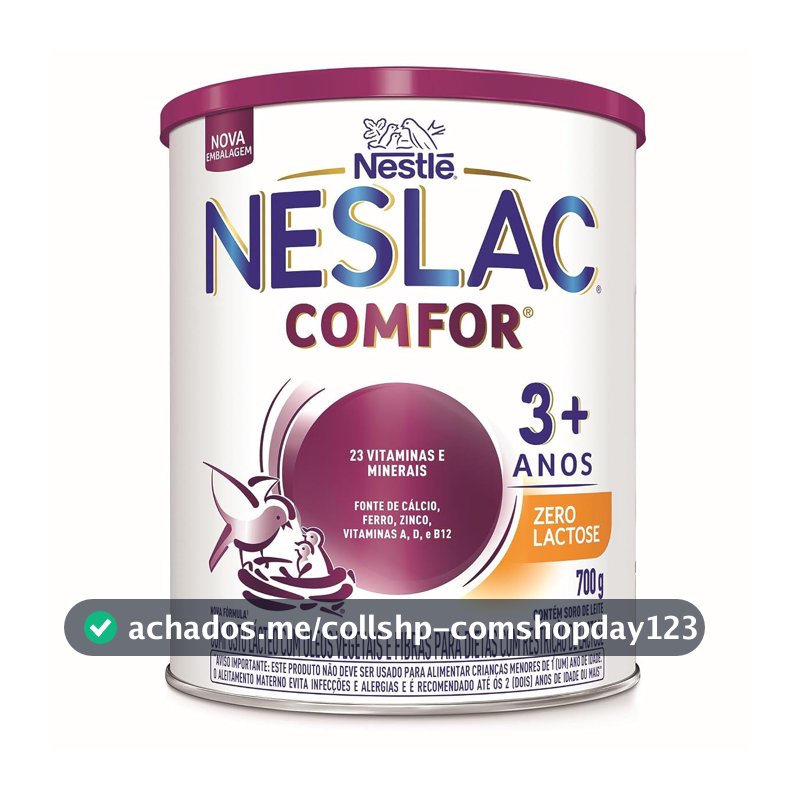 Composto Lácteo Infantil Neslac Comfor, Fórmula em Pó, De 3 a 5 Anos