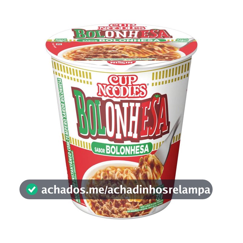 Nissin Cup Noodles Sabor Bolonhesa 72G