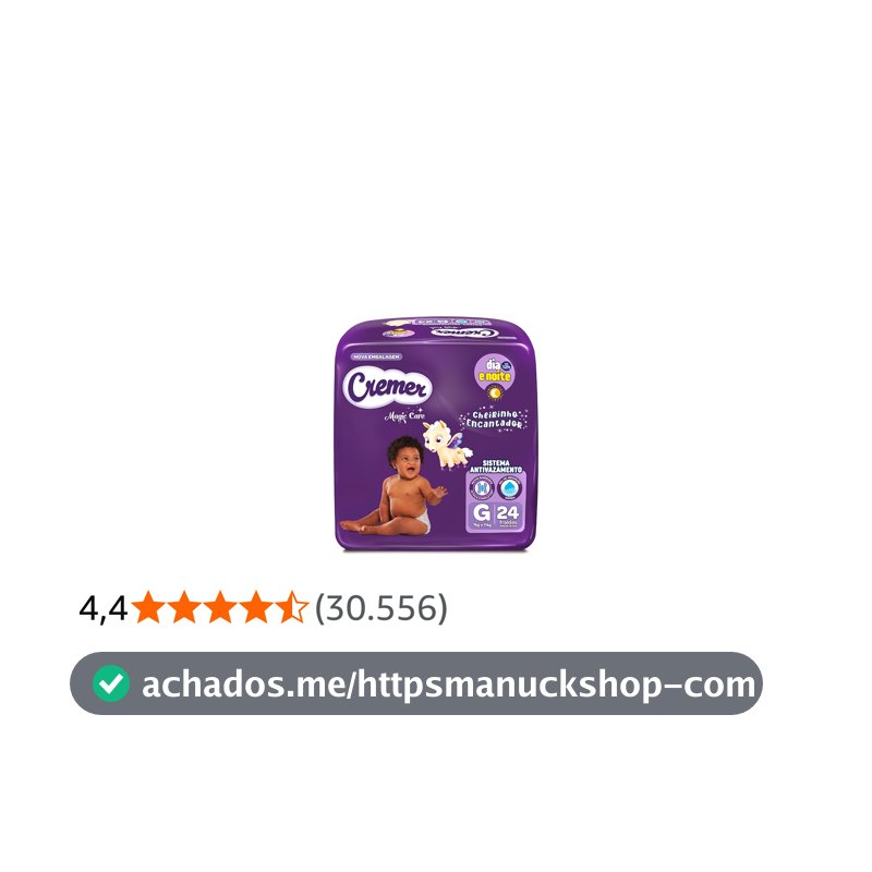 Fralda Cremer Jumbo G 24 Unidades