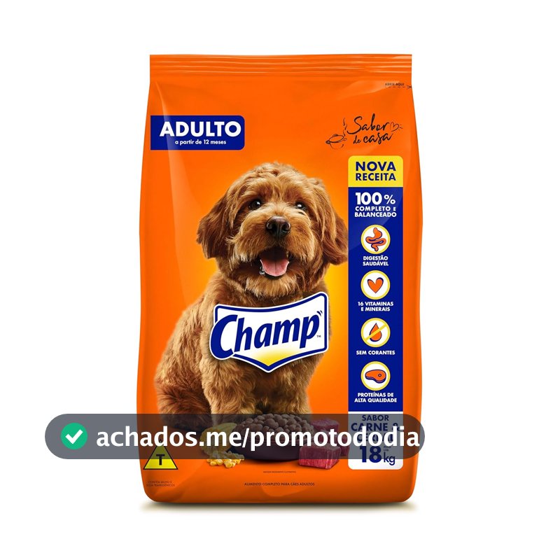 Ração Champ Carne e Cereal Para Cães Adultos 18 kg