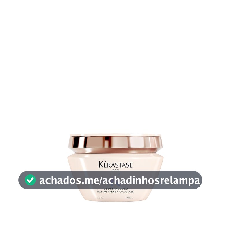 Kérastase Gloss Absolu Frizz-Glaze Cream, creme modelador antifrizz para cabelos com muito frizz, com ácido glicólico, ácido hialurônico e óleo de rosa mosqueta, 240 ml