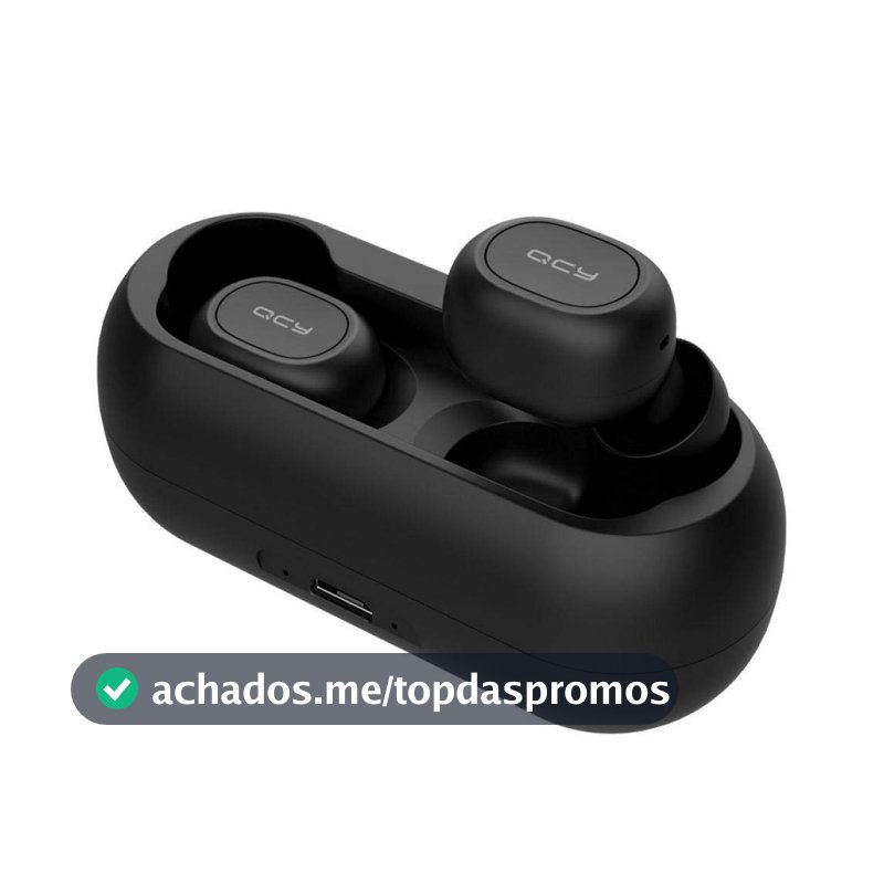 Fone de Ouvido - Bluetooth - QCY T1C - 2020 - Preto