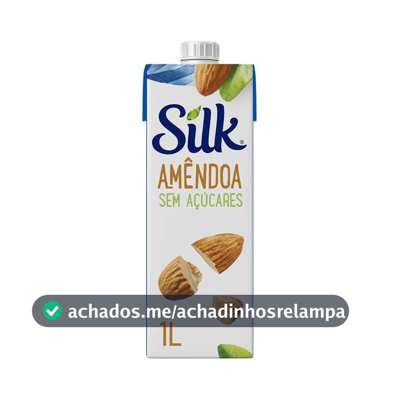 Silk - Bebida Vegetal Amêndoa, Sem Açúcar, 1L