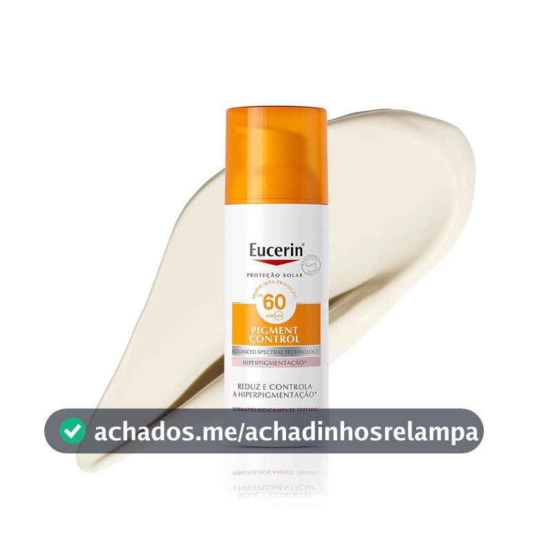 EUCERIN Protetor Solar Facial Antimanchas FPS 60 50ml, Pigment Control, Clareador, Proteção UVA, UVB e Luz Visível, Thiamidol