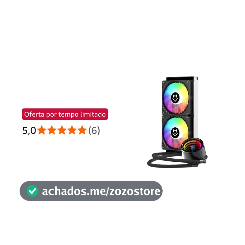 Water Cooler Husky Glacier, Iluminação ARGB, 240mm, AMD e Intel, Preto - HWT600PT