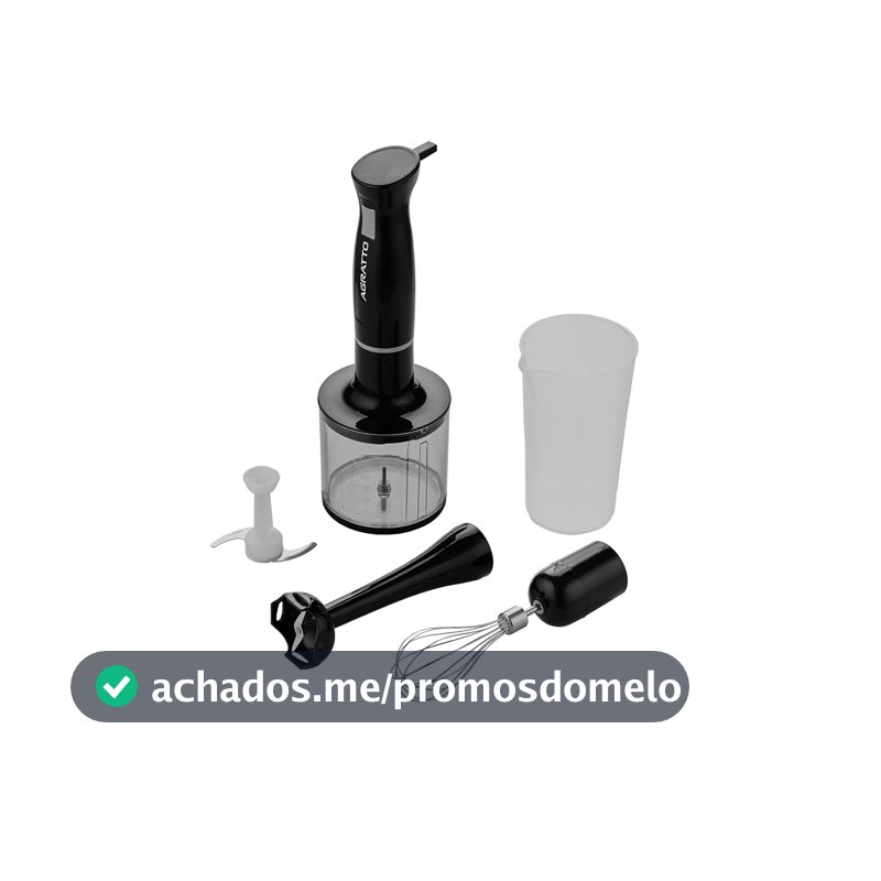 Mixer 3 em 1 Agratto AMIX01-01 Preto 700ml 127V