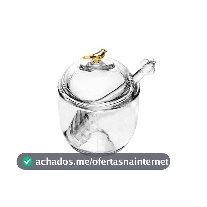 WOLFF - Meleira com Pegador e Tampa Golden Bird 150ml Cristal Ecológico