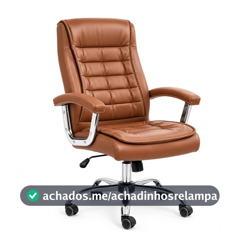 Cadeira Ergonômica Escritório e Home Office Reclinável Premium (Marrom)