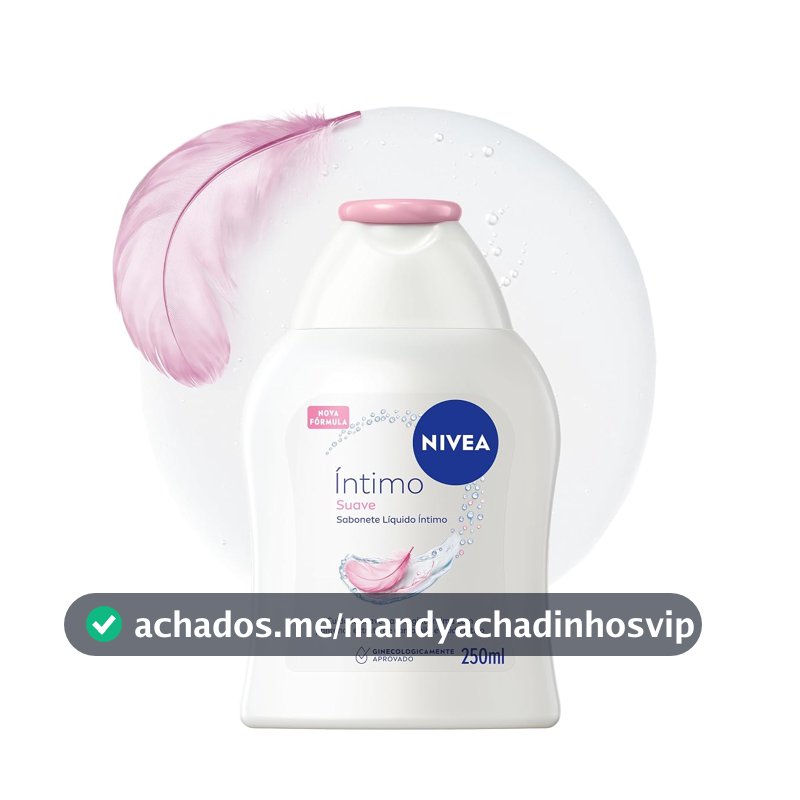 NIVEA Sabonete Líquido Íntimo Suave 250ml, Limpeza Delicada, Mantém pH Natural, Extrato de Camomila, Cuidado Calmante, Uso Diário