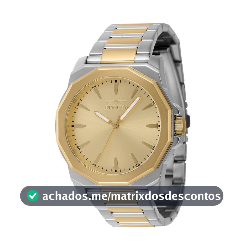 Invicta Relógio masculino Speedway 42 mm de quartzo em aço inoxidável, dois tons (modelo: 46835), Dois tons, Tendência