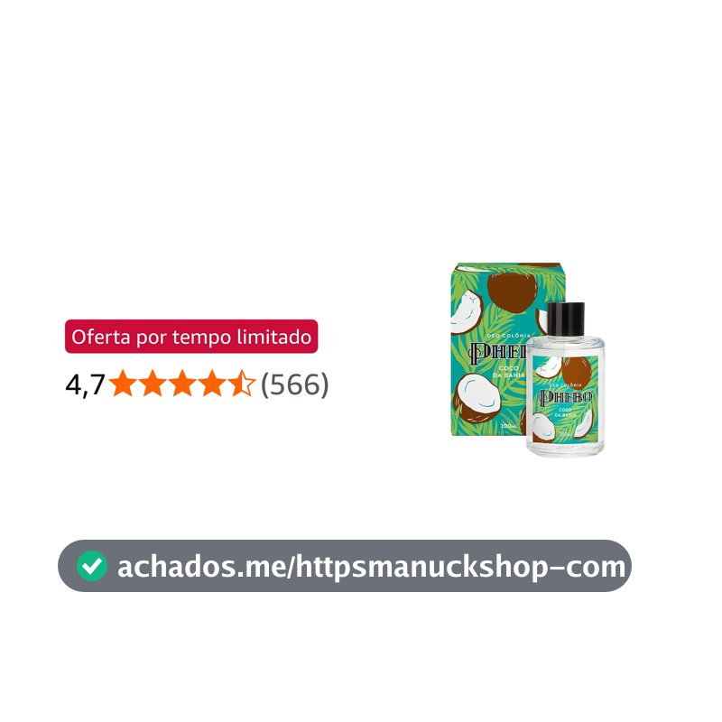 Phebo Deo Colônia, Coco da Bahia, 200ml
