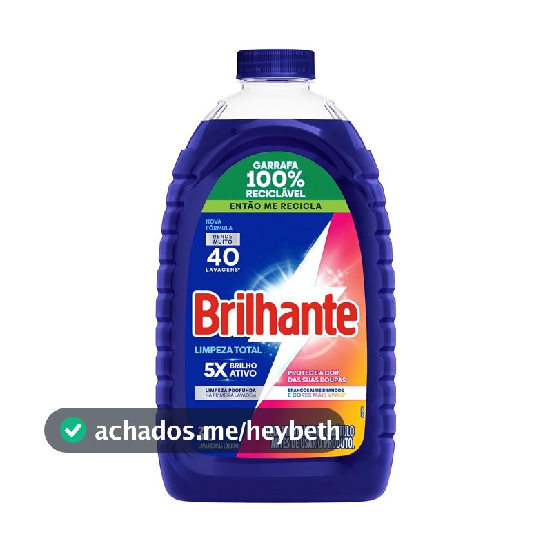 Brilhante Limpeza Total - Lava Roupas Líquido 3L