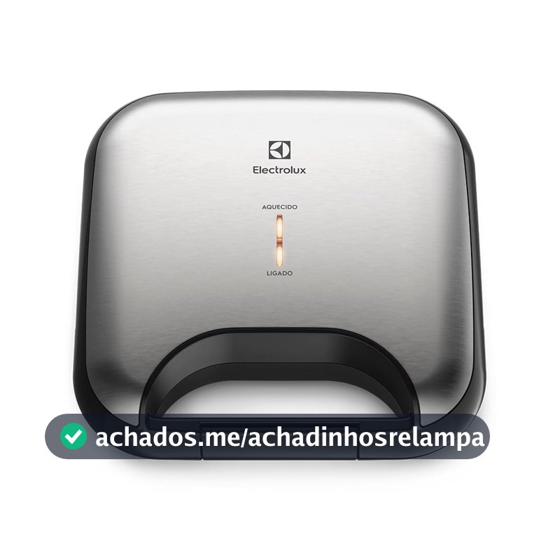 Sanduicheira grill chapa ondulada elétrico Electrolux antiaderente inox ESG20 127v