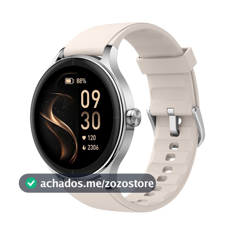 Bettdow SmartWatch, Relogio Smartwatch Feminino, 1.27" Ecrã tátil, à prova d'água IP68, 100+ Modos Esportivos, chamada Bluetooth, Compatível com Android iOS, voz por IA (Bege)