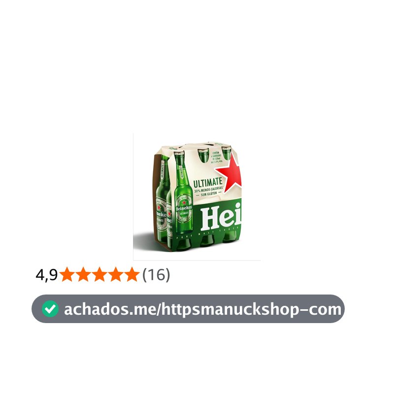 Heineken Ultimate Cerveja Lager Puro Malte Long Neck Pack 6 Unidades 330ml