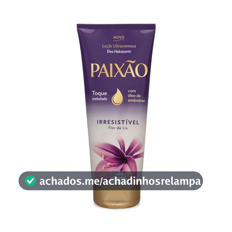 Paixão Loção Hidratante Ultracremosa Irresistível Flor De Lis Ação Desodorante 200Ml