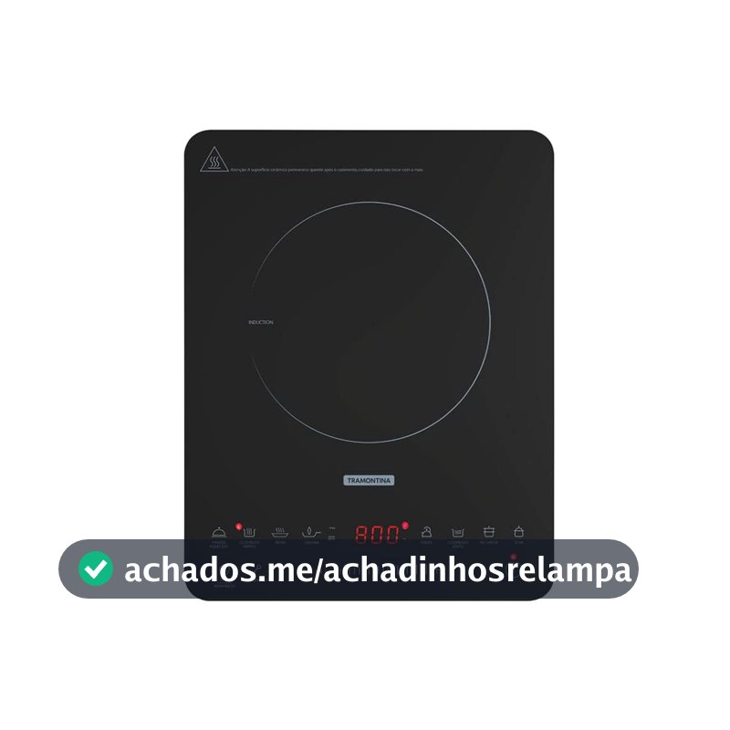 Cooktop Portátil por Indução Tramontina Slim Touch 9471413 com 1 Boca Preto