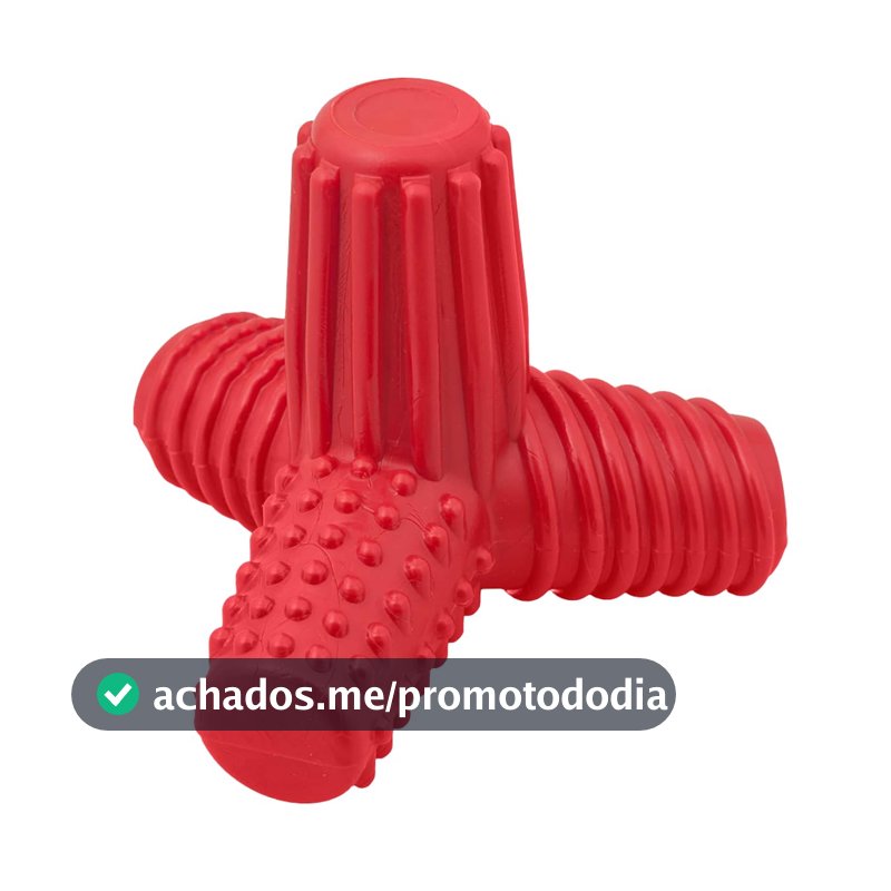 Pet Games Mordedor Tridimensional 4 Dogs Nylon Vermelho Tamanho Médio Para Cães Vermelho