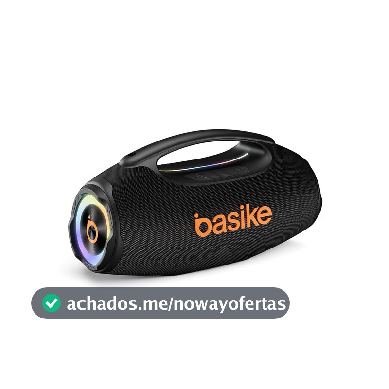 Basike Caixa de Som Bluetooth Portátil 80W RMS (Pico 120W), TWS Estéreo