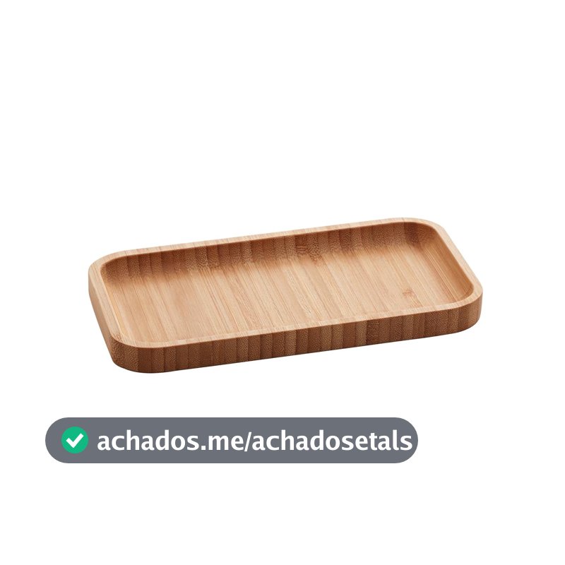 LYOR - Bandeja de Bambu Hire Marrom Natural 20cm - Mesa Posta - Organização - Utensílios de Cozinha - Enxoval - Decoração - Travessa Retangular - Petisqueira - Utilidades Domésticas