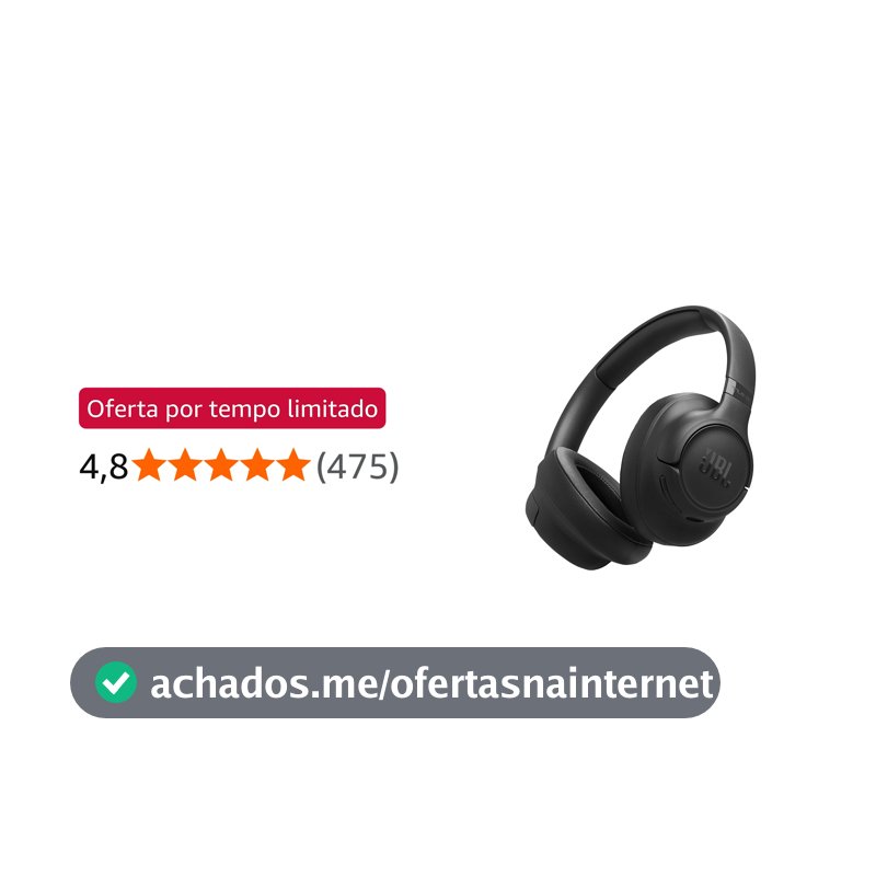 JBL, Fone de Ouvido Bluetooth Over-Ear, Tune 730BT, Sem Fio, Até 76 Horas de Bateria - Preto