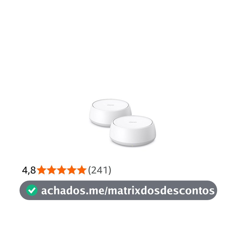TP-Link Deco BE22 (2 un.) Roteador Mesh Wi-Fi 7 BE3600 Dual Band, Cobertura de até 400 m², Conexão para Mais de 150 Dispositivos, 2 Portas Gigabit por Unidade, MLO, VPN e Mesh Gerenciado por IA