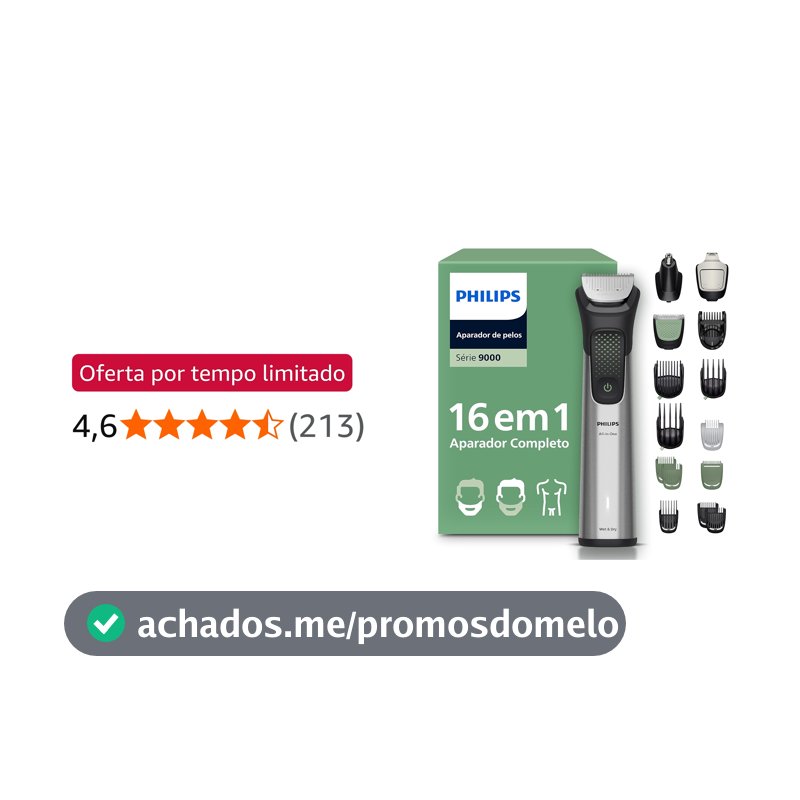 Philips Aparador e Barbeador Elétrico Série 9000 All-in-One 16 em 1 Premium